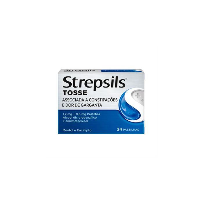Strepsils Mentol Eucalipto 1.2 mg + 0.6 mg Blister, 24 Unidades