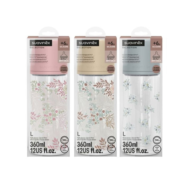 Suavinex Poetry Biberão Tetina Fisiológica Tamanho L 6m+, 360 ml