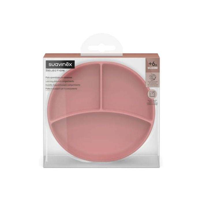 Suvinex Prato de Silicone com Divisões Rosa