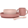 Suavinex Conjunto Louça Silicone Soft Colour Rosa