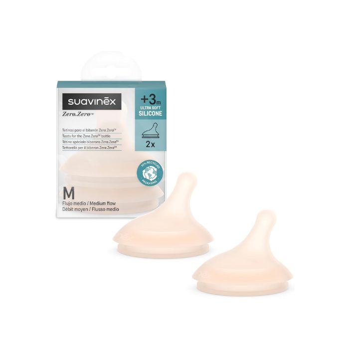 Suavinex Zero Zero Tetina de Silicone M x2,  Fair