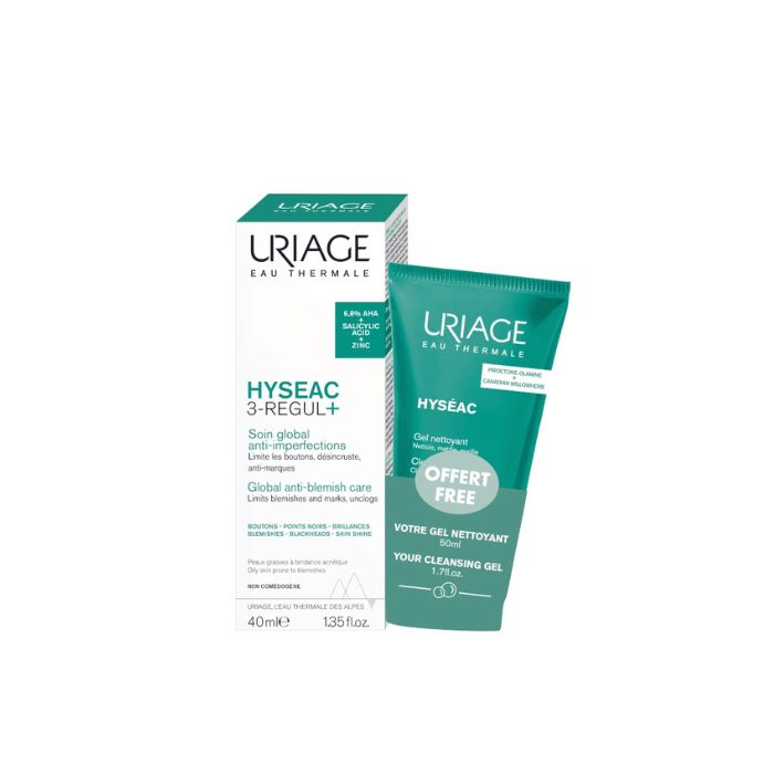 Uriage Hyseac 3-Régul+, 40 ml + Oferta Gel de Limpeza Hyséac, 50 ml