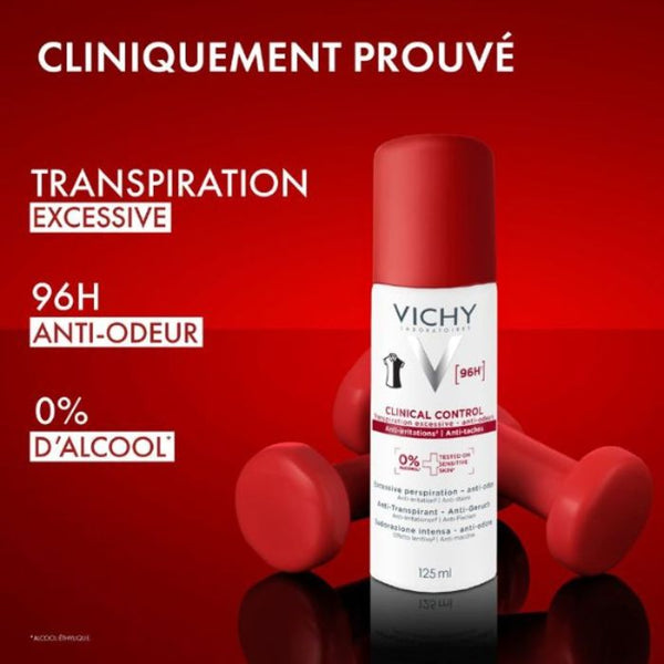 Vichy Clinical Control Desodorizante Spray, 125 ml