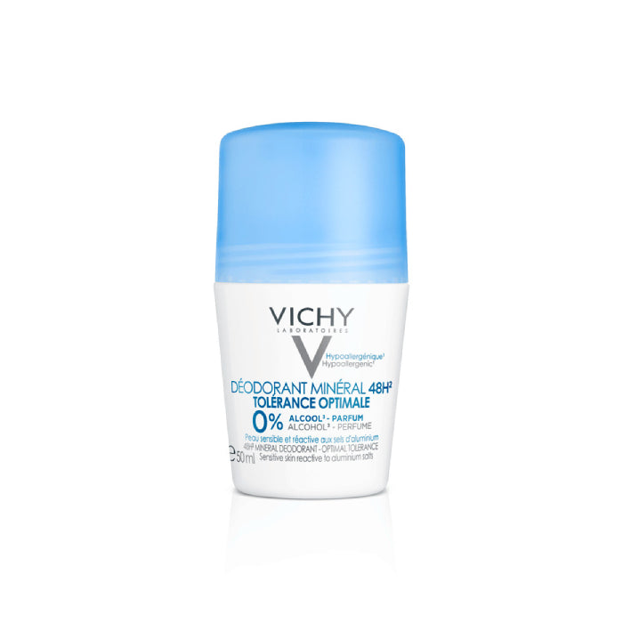 Vichy Desodorizante Roll-On Mineral 48 Horas Tolerância Ótima, 50 ml