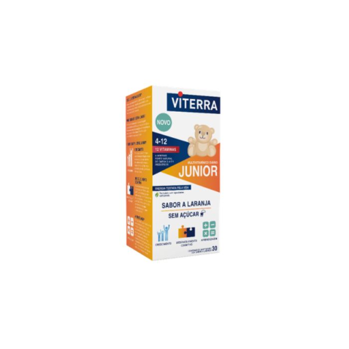 Viterra Junior Comprimido Mastigável Laranja, 30 Comprimidos