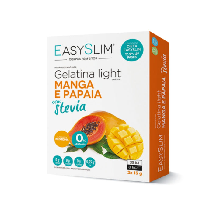 Easyslim Gelatina Light Manga e Papaia com Stevia, 2 saquetas