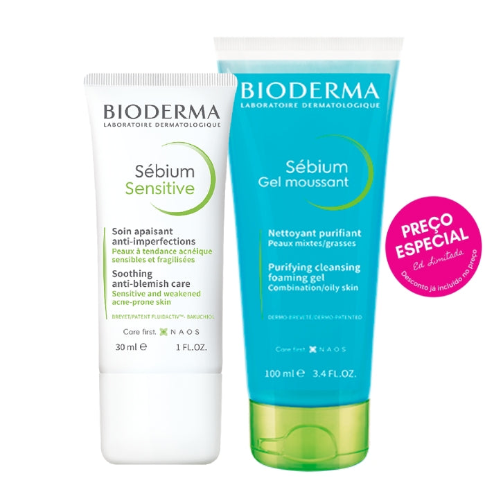 Bioderma Sébium Pack promocional Creme Sensitive 30 ml + Gel Moussant 100 ml