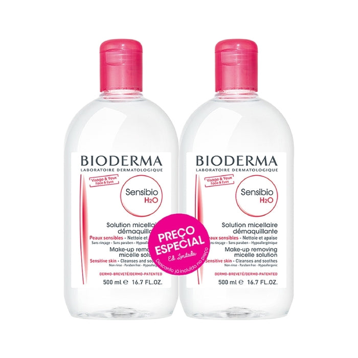 Bioderma Sensibio Solução Micelar H2O Duo Pack Preço Especial, 2 X 500 ml