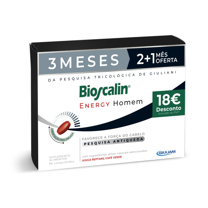 Bioscalin Energy Homem Pack Triplo Comprimidos, 3 X 30 Comprimidos