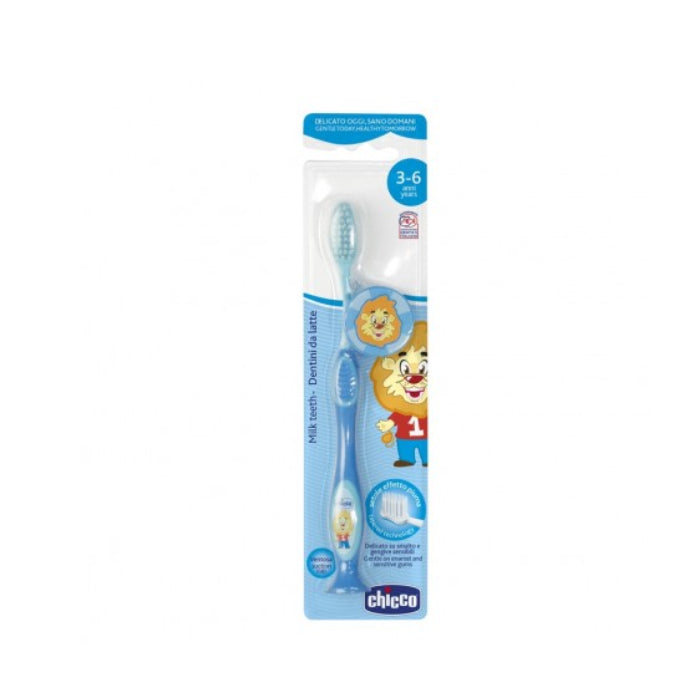 Chicco Escova de Dentes de Leite Azul, 3-6Anos