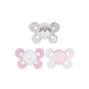 Chicco Physio Confort Chupeta Silicone Menina, 0-6 Meses, 2 Unidades