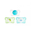 Chicco Physio Micro Chupeta Silicone Azul, 0-2 Meses, 2 Unidades