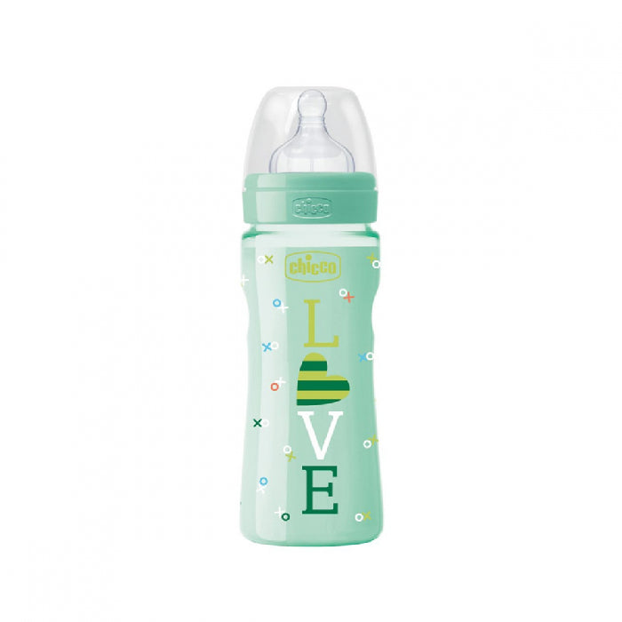 Chicco Well-Being Bibierão Silicone Love, 4 Meses+, 330 ml