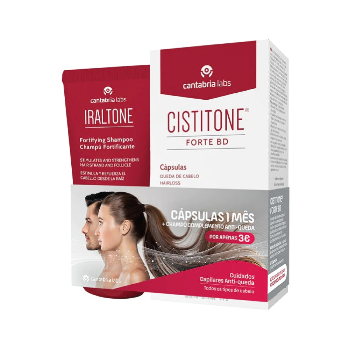 Cistitone Forte BD 60 Cápsulas + Champô Folstim Anti-Queda 200 ml Preço especial