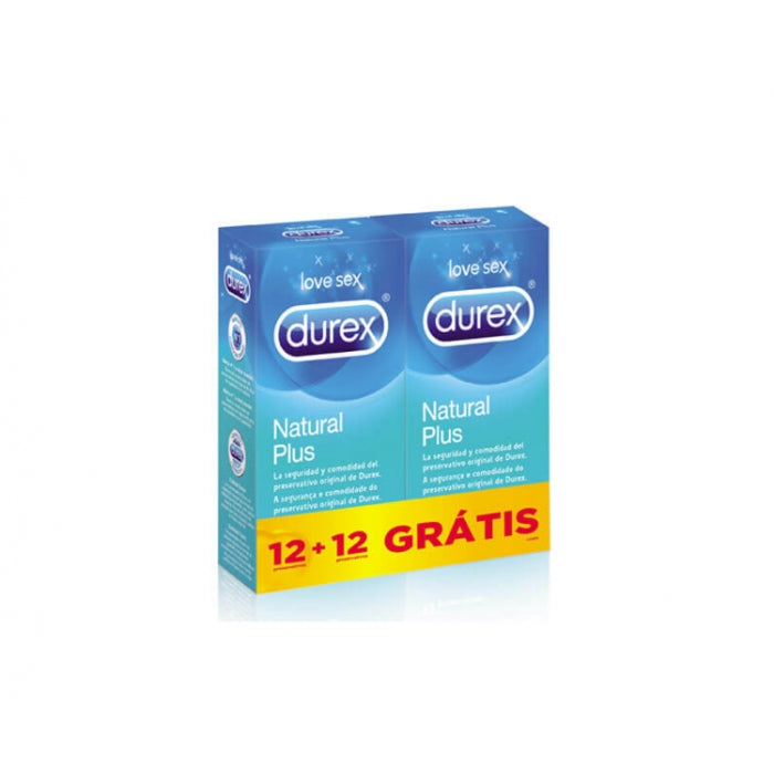 Durex Natural Plus 12 Preservativos + Oferta 2ª Embalagem 12 Preservativos