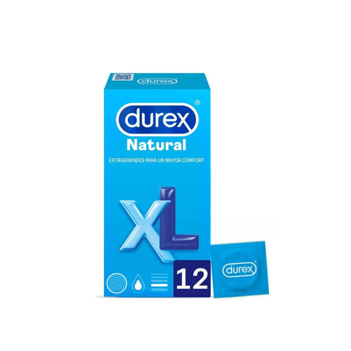 Durex Natural Preservativos XL, 12 Preservativos