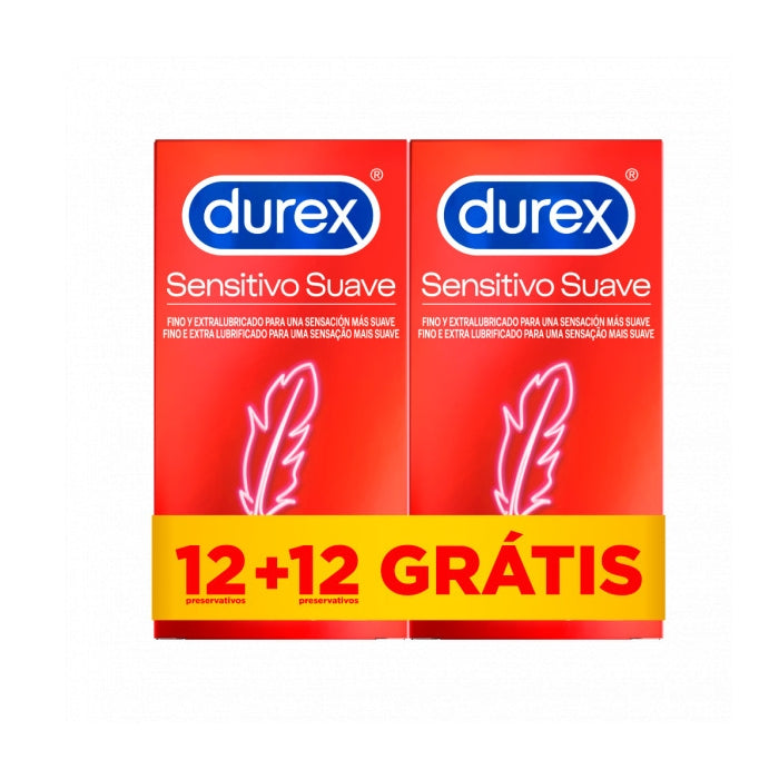 Durex Sensitivo Suave 12 Preservativos + Oferta 12 Preservativos