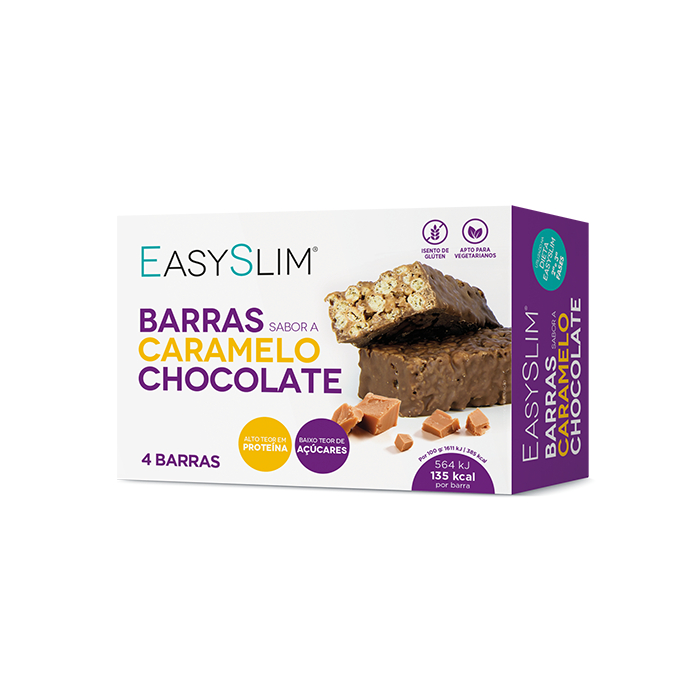 Easyslim Barras Caramelo e Chocolate, 4 X 45 g