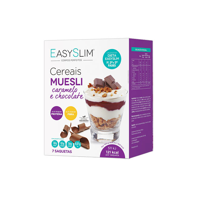 Easyslim Cereais Chocolate e Caramelo, 7 Saquetas