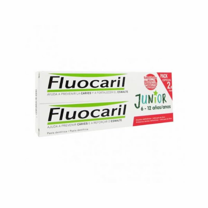 Fluocaril Júnior Gel Dentífrico Frutos Vermelhos, 2x75ml