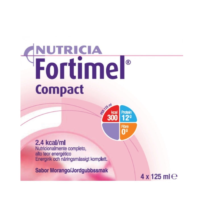 Fortimel Compact Morango, 4 x 125 ml