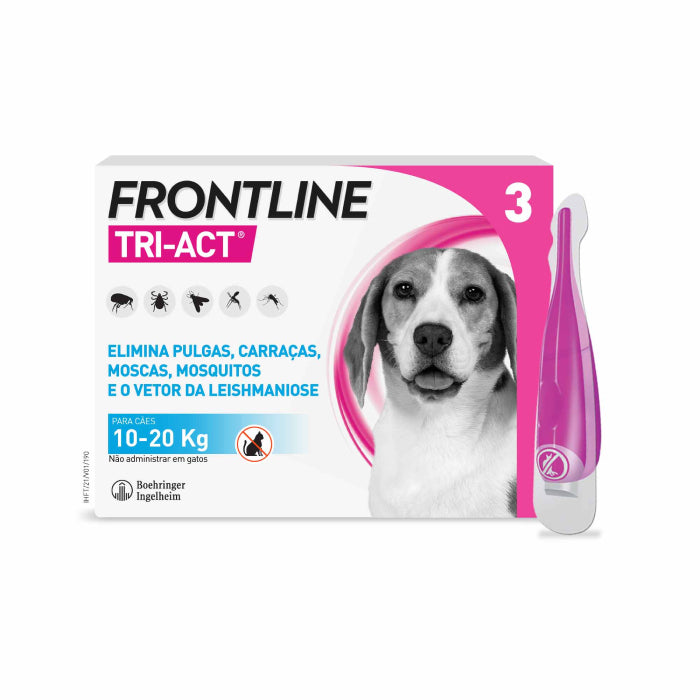 Frontline Tri Act L Cão 10-20 Kg, 2 ml X 3 Unidades