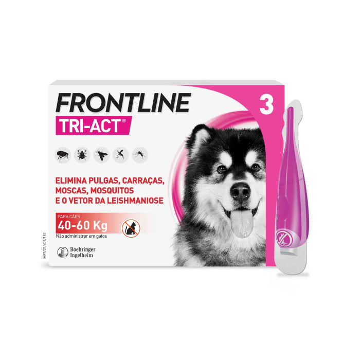 Frontline Tri Act Xl Cão 40-60 Kg, 6 ml X 3 Unidades