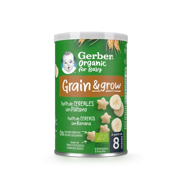 Gerber Organic Nutripuffs Banana, 35 g, 8M+