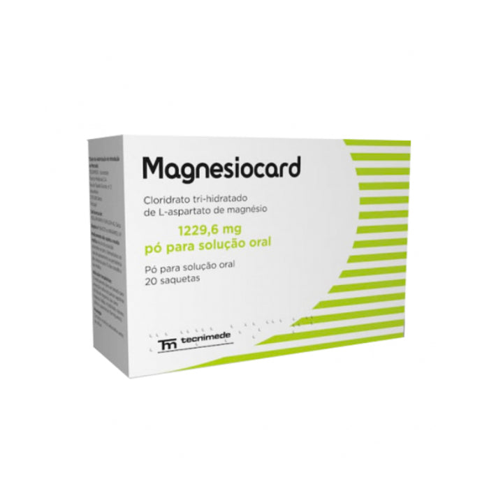 Magnesiocard 1229,6 mg Pó, 20 Saquetas
