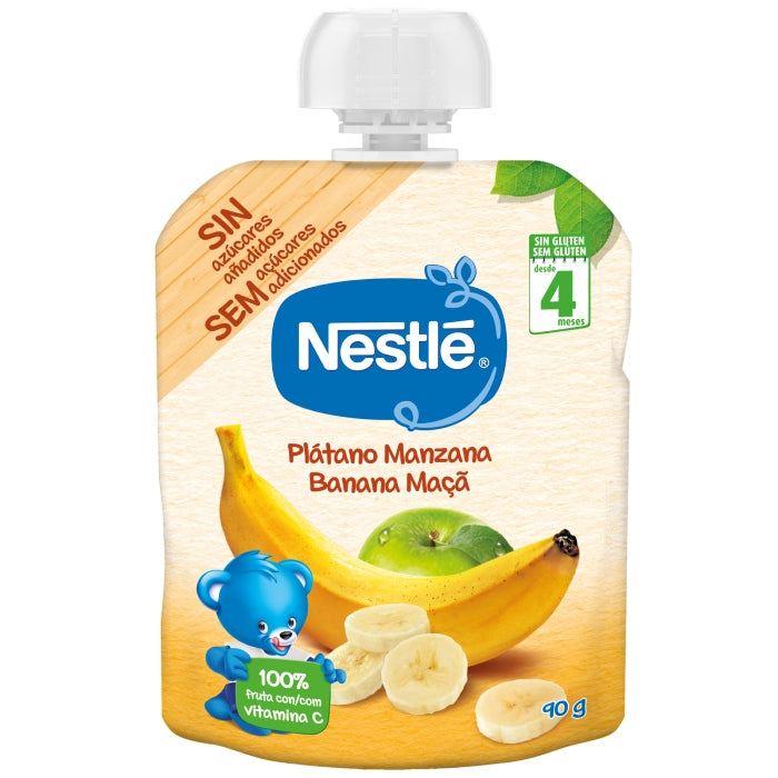 Nestlé Pacotinhos Banana Maçã, 90 g, 4M+