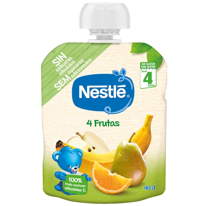 Nestlé Pacotinhos 4 Frutas, 90 g, 4M+