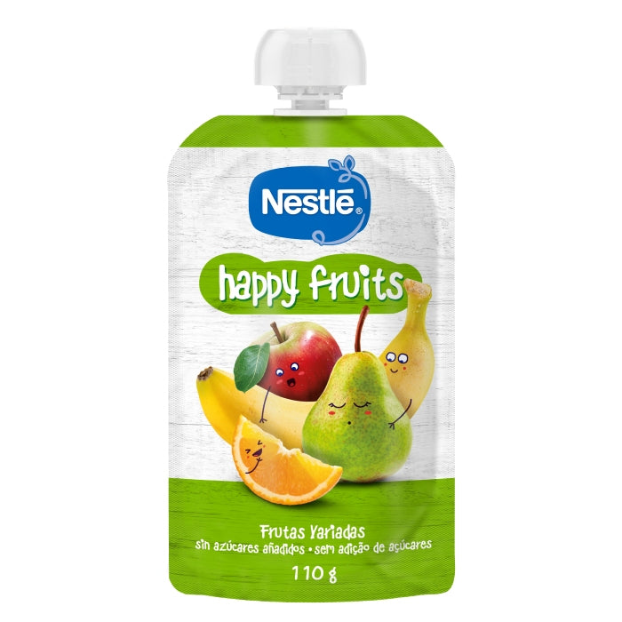 Nestlé Pacotinhos Happy Fruits Frutas Variadas, 110 g, 12M+