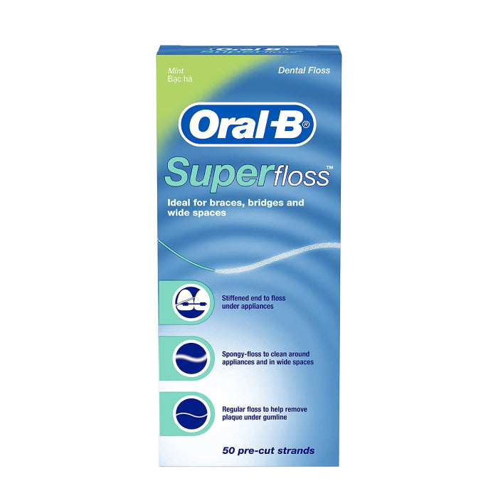 Oral B Super Floss Fio Dentário, 50 Unidades