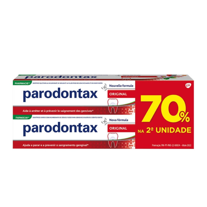 Parodontax Original Pack Duplo 70% Desconto na 2ª Unidade, 2 X 75 ml