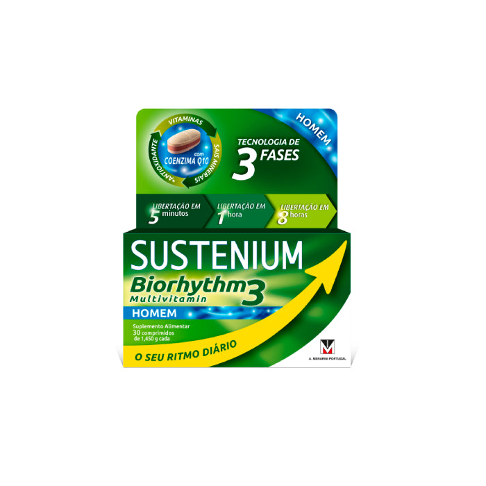 Susteninum Biorhythm 3 Multivitaminico Homem, 30 Comprimidos
