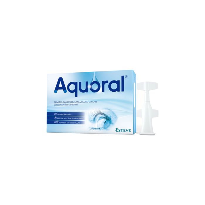 Aquoral Gotas Oftálmicas Lubrificantes, 20 Monodoses