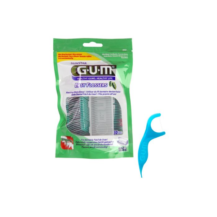 Gum Easy Flossers Fio Dentário, 30 Unidades