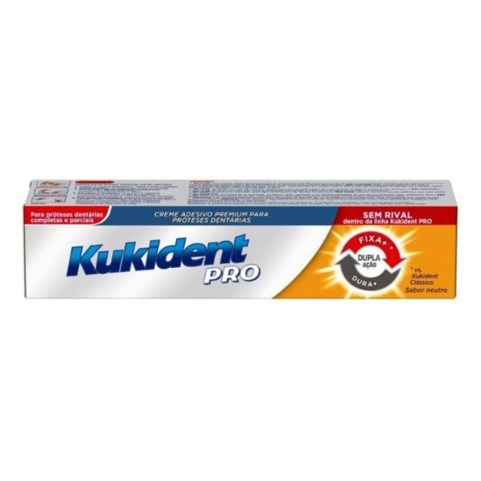 Kukident Pro Dupla Ação Creme Prótese Dentária, 60g