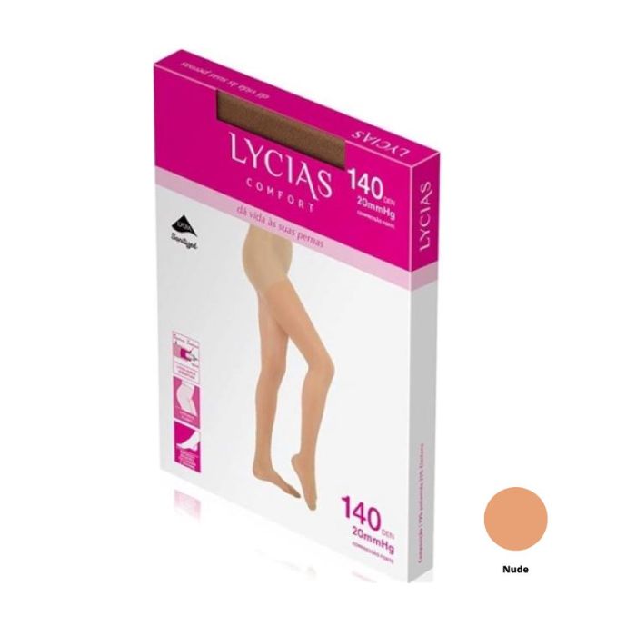 Lycias Comfort Collants de Compressão 140Den Nude, Tamanho 3