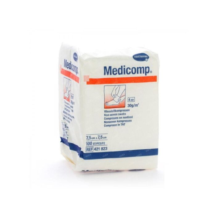 Medicomp Compressas TNT 7,5x7,5cm, 100 Unidades