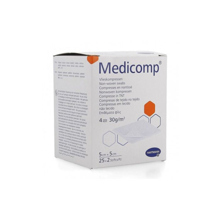 Medicomp Compressas TNT Estéril 5x5cm, 50 unidades