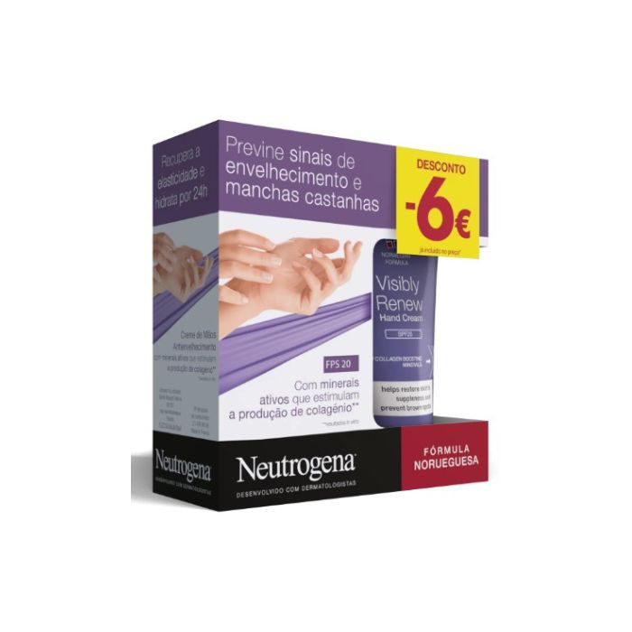 Neutrogena Creme Mãos Visibly Renew SPF20 DUO Pack, 2x75ml