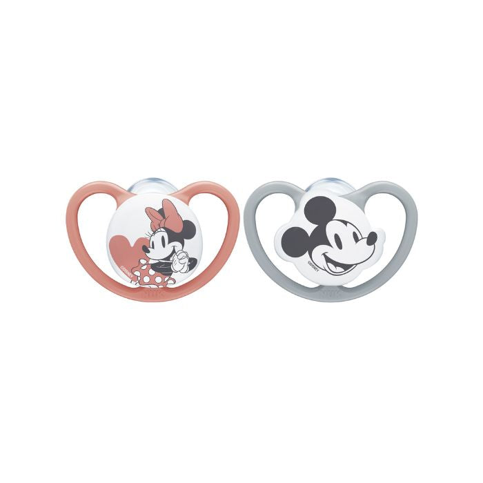 NUK Space Chupeta Silicone "Minnie" 0-6 Meses, 2 Unidades