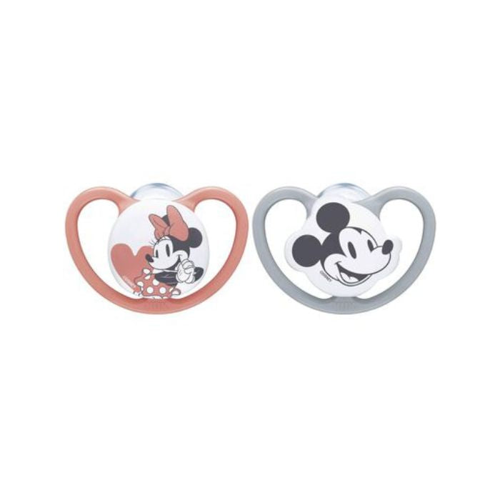 NUK Space Chupeta Silicone "Minnie" 6-18 Meses, 2 Unidades