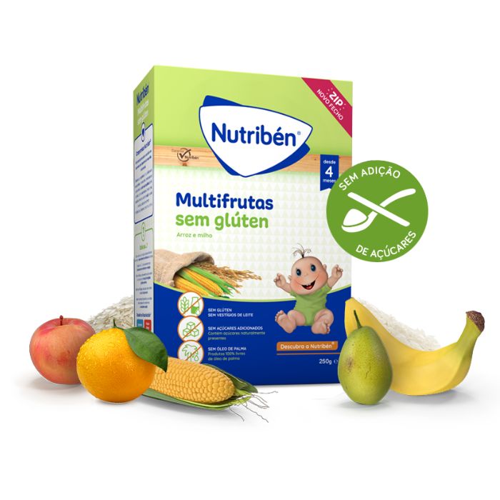 Nutribén Farinhas Multifrutas Sem Glúten 4M, 250g