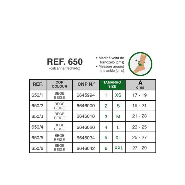 Peeth Pé Elástico, Tamanho 4