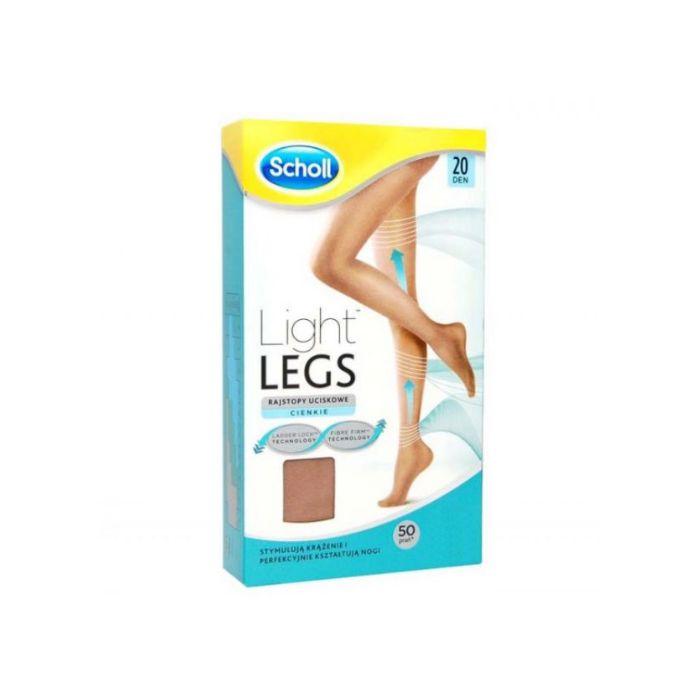 Scholl Light Legs Collant Compressão 20Den Tamanho L, Bege