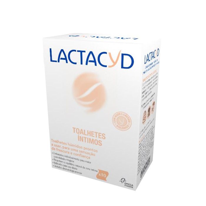 Lactacyd Toalhitas Íntimas Para Higiene Diária, 10 Toalhitas